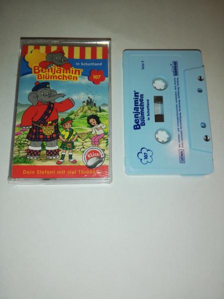 Benjamin Blümchen Folge 107 in Schottland Weiß mit Blauen Druck 4.28507 Kiddinx